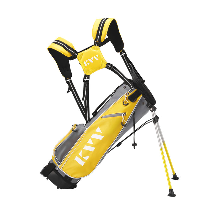 Portable Stand Bag Yellow By KVV Junior Complete Golf Club Sets