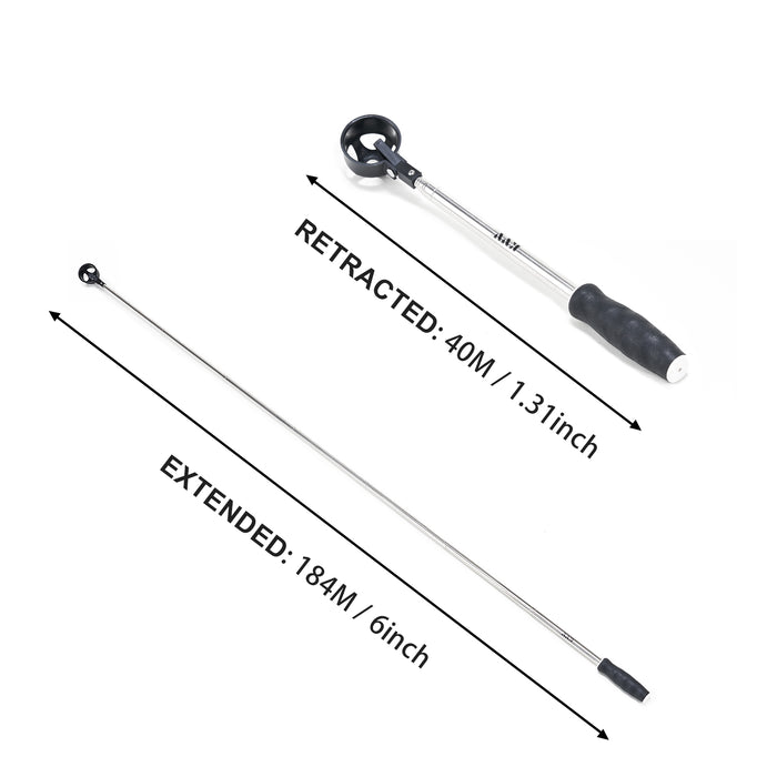 KVV Golf Ball Retriever Telescopic, Stainless Extended Stick