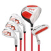 KVV Junior Complete Golf Club Set for Children Kids -Red Ages 11-13 Boys & Girls - Right Hand