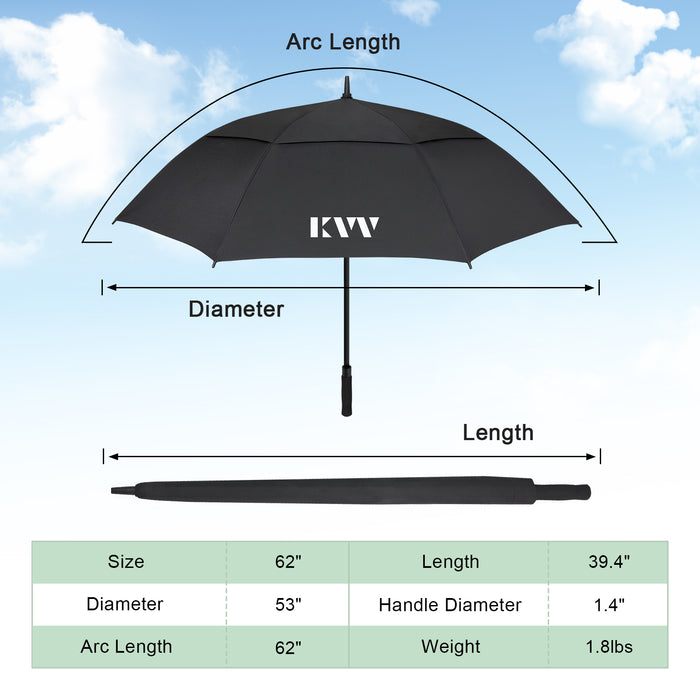 KVV Double Canopy Umbrella For Golf  Push Cart